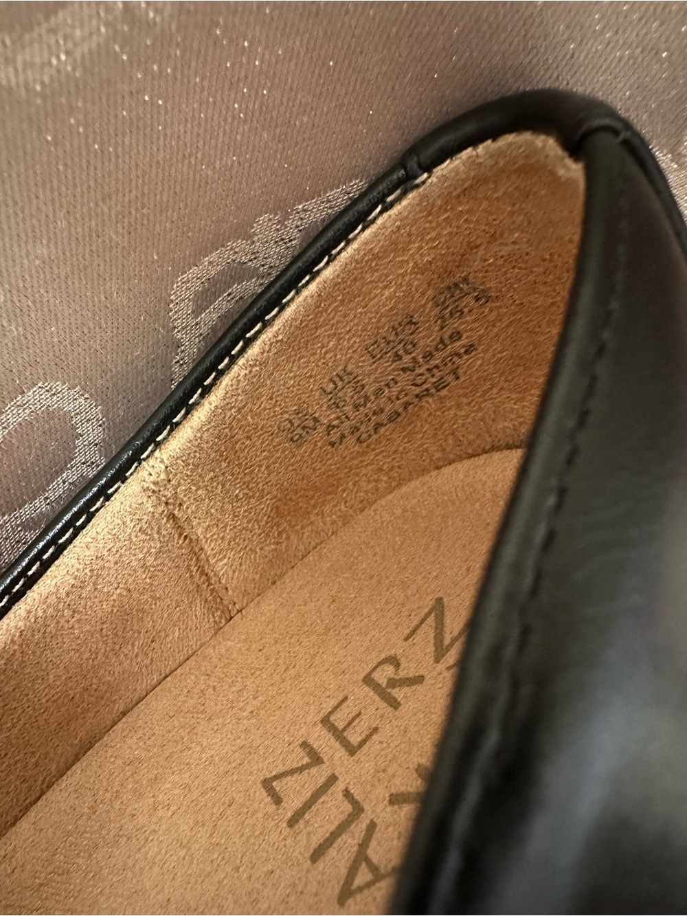 Naturalizer Black Leather Lug Loafers - Picture 7 of 7